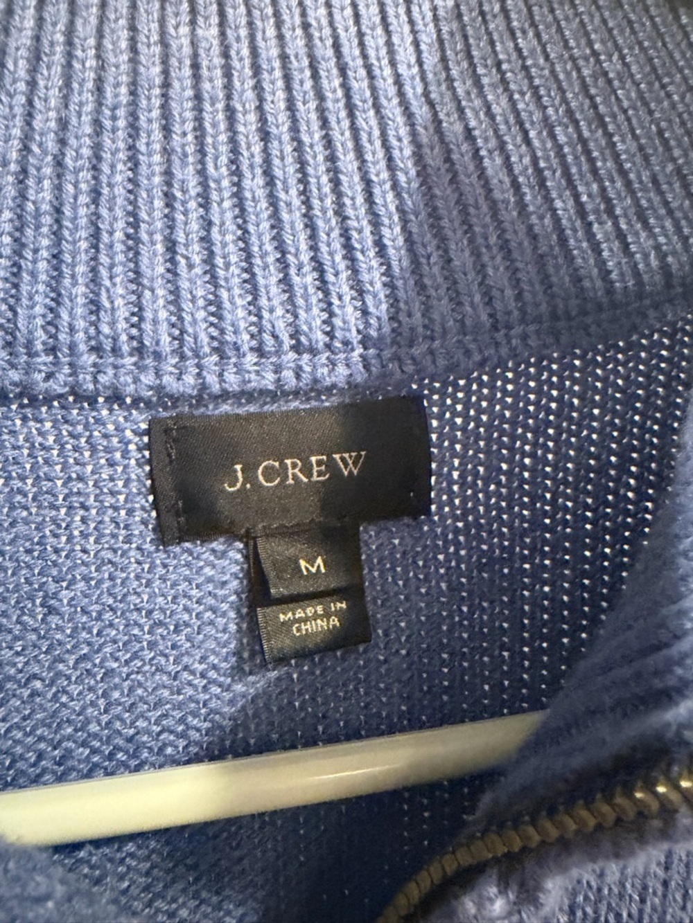 J.Crew Cotton Cashmere Quarter Zip Sweater size Medium - Picture 4 of 7